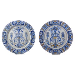 Important Pair of Decorative Plates, 17th Century