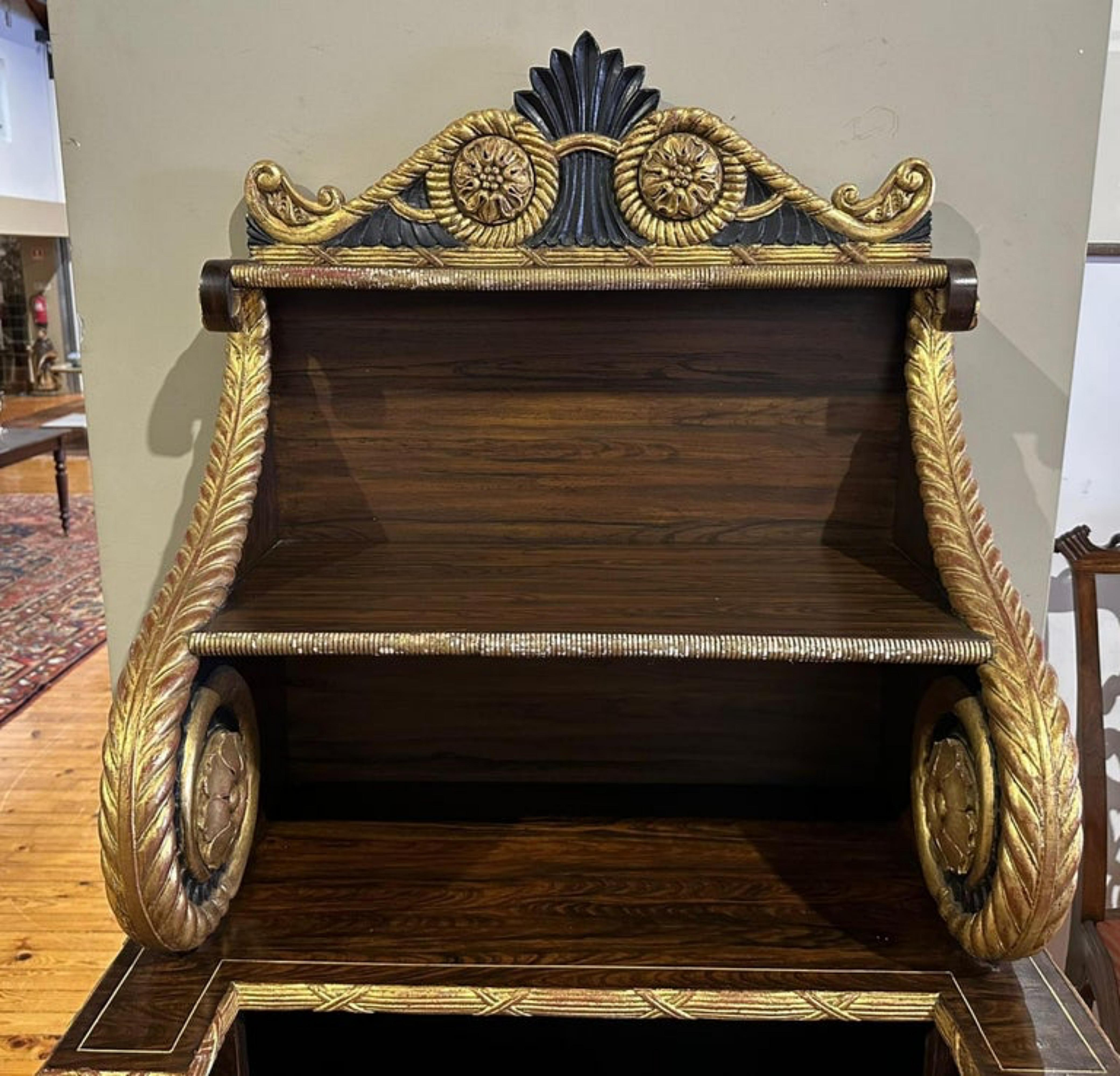 IMPORTANT PAIR OF EMPIRE SHELVES Napoleon III 19th century For Sale 7