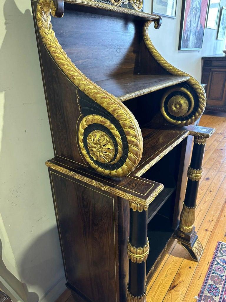 Hand-Crafted IMPORTANT PAIR OF EMPIRE SHELVES Napoleon III 19th century For Sale
