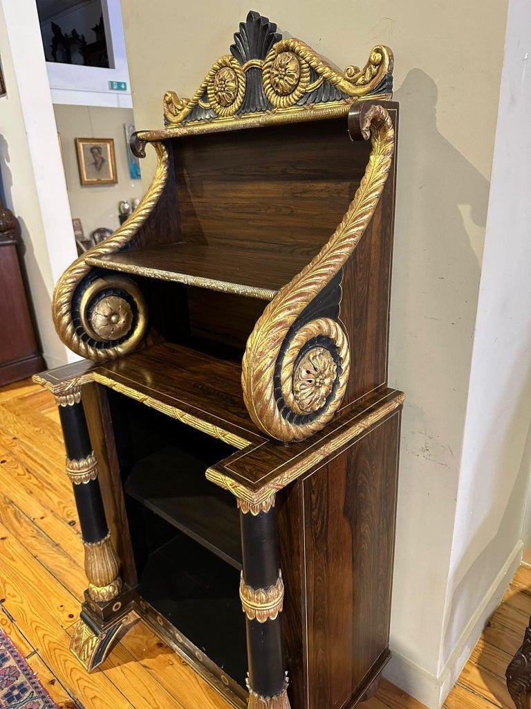Wood IMPORTANT PAIR OF EMPIRE SHELVES Napoleon III 19th century For Sale