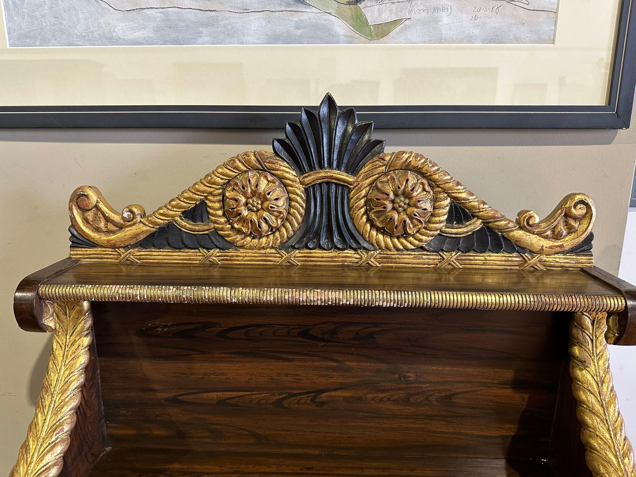 IMPORTANT PAIR OF EMPIRE SHELVES Napoleon III 19th century For Sale 2