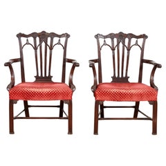 Important Pair of George II Armchairs