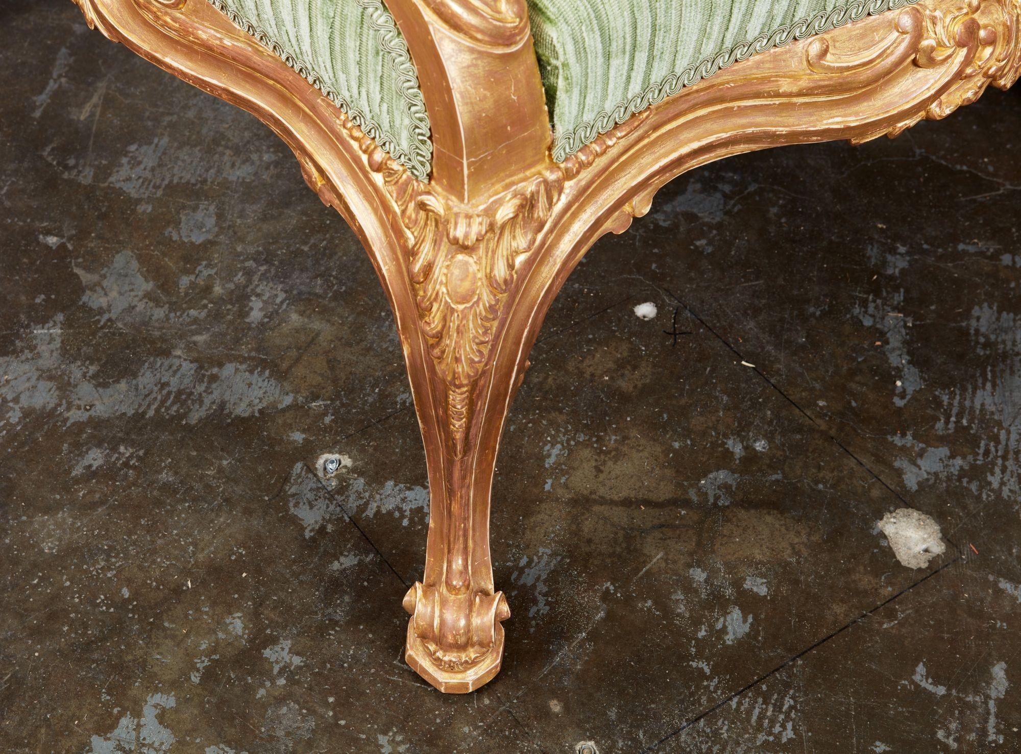 Important Pair of Georgian Giltwood Sofas Attributed to John Cobb 7