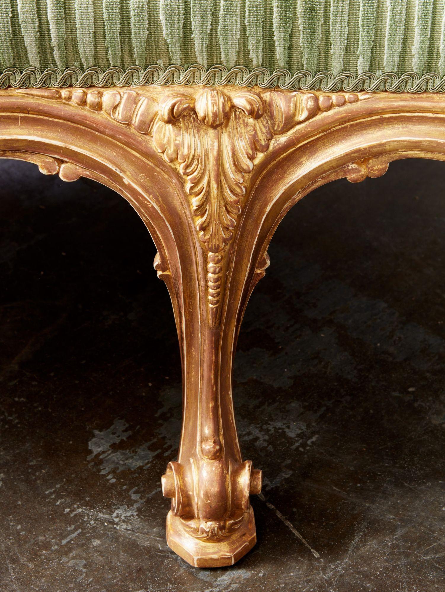 Important Pair of Georgian Giltwood Sofas Attributed to John Cobb 13