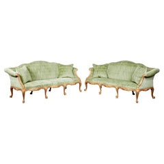 Important Pair of Georgian Giltwood Sofas Attributed to John Cobb