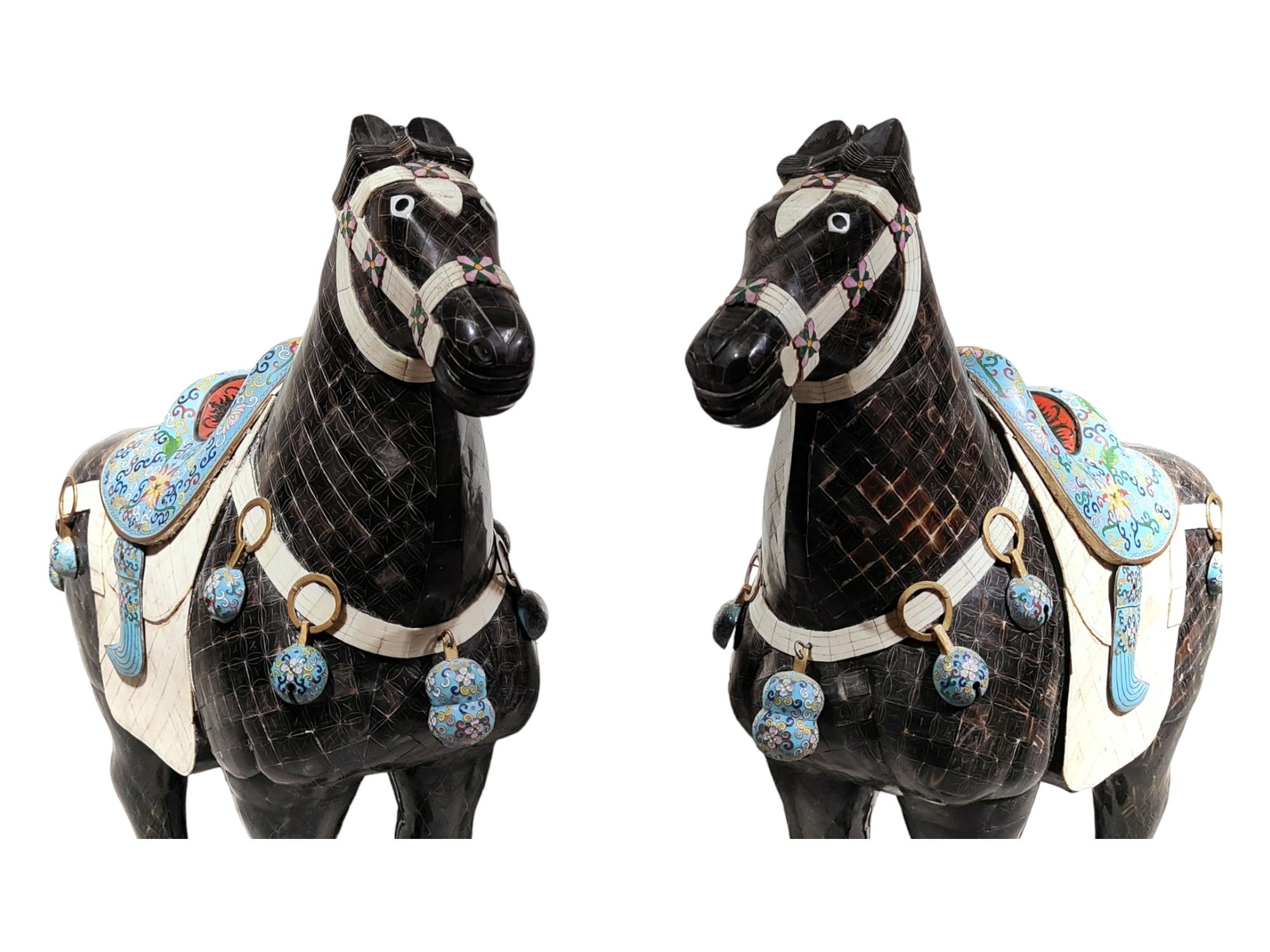 Important Pair of Horses from the Ching Dynasty In Good Condition For Sale In Madrid, ES