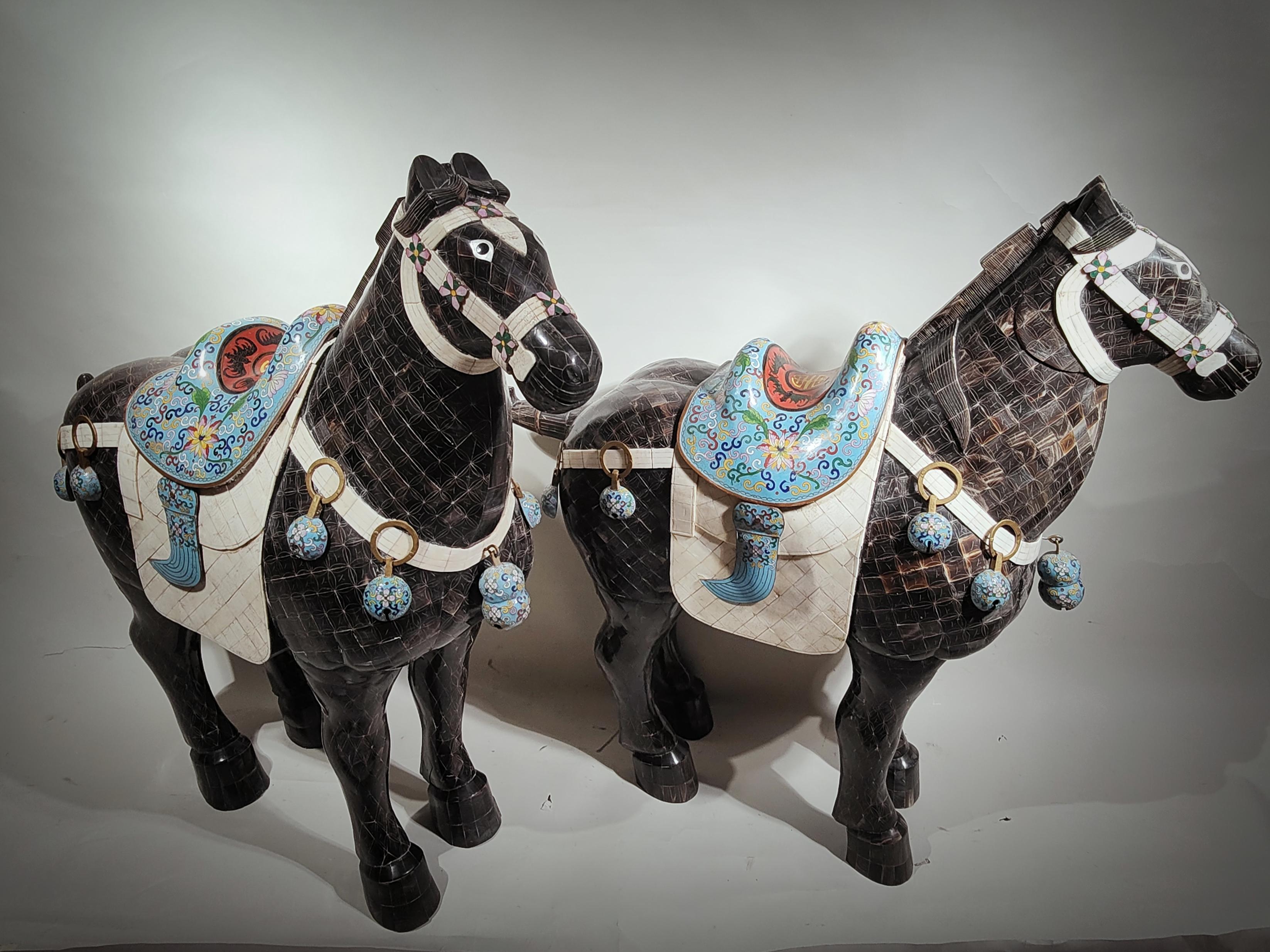 Important Pair of Horses from the Ching Dynasty For Sale 1