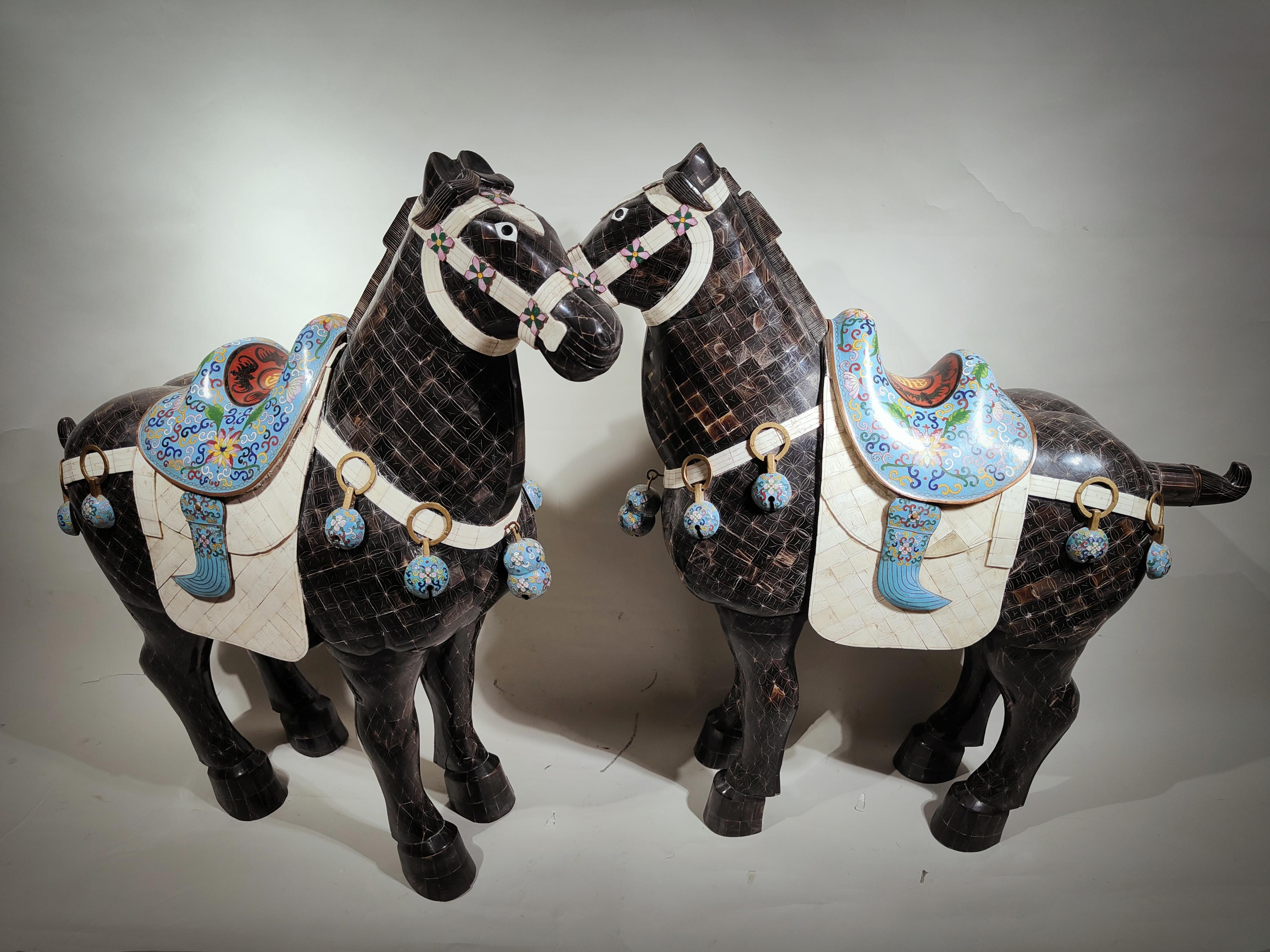 Important Pair of Horses from the Ching Dynasty For Sale 2