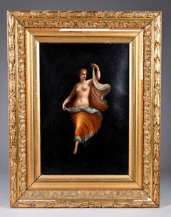 Importante Pareja de Cuadros de la Escuela Italiana "Noche y Día" Siglo XIX