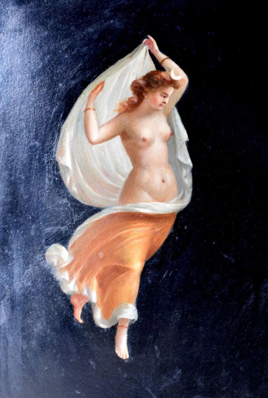 Wichtiges Paar Gemälde der italienischen Schule „Nacht und Tag“ aus dem 19. Jahrhundert (Italienisch) im Angebot