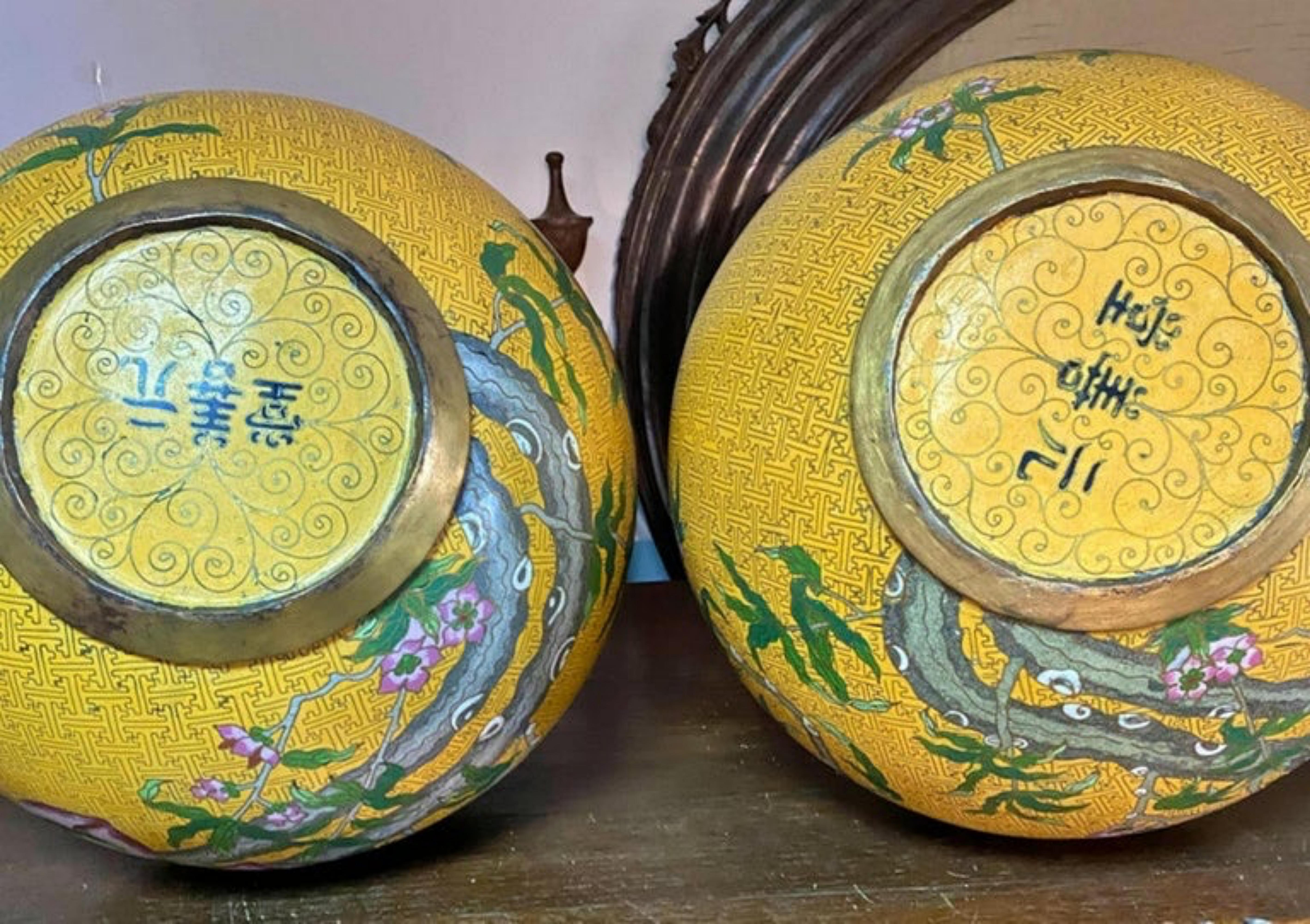 Chinese Export Important Pair of Jars Chinese from the 19th Century For Sale