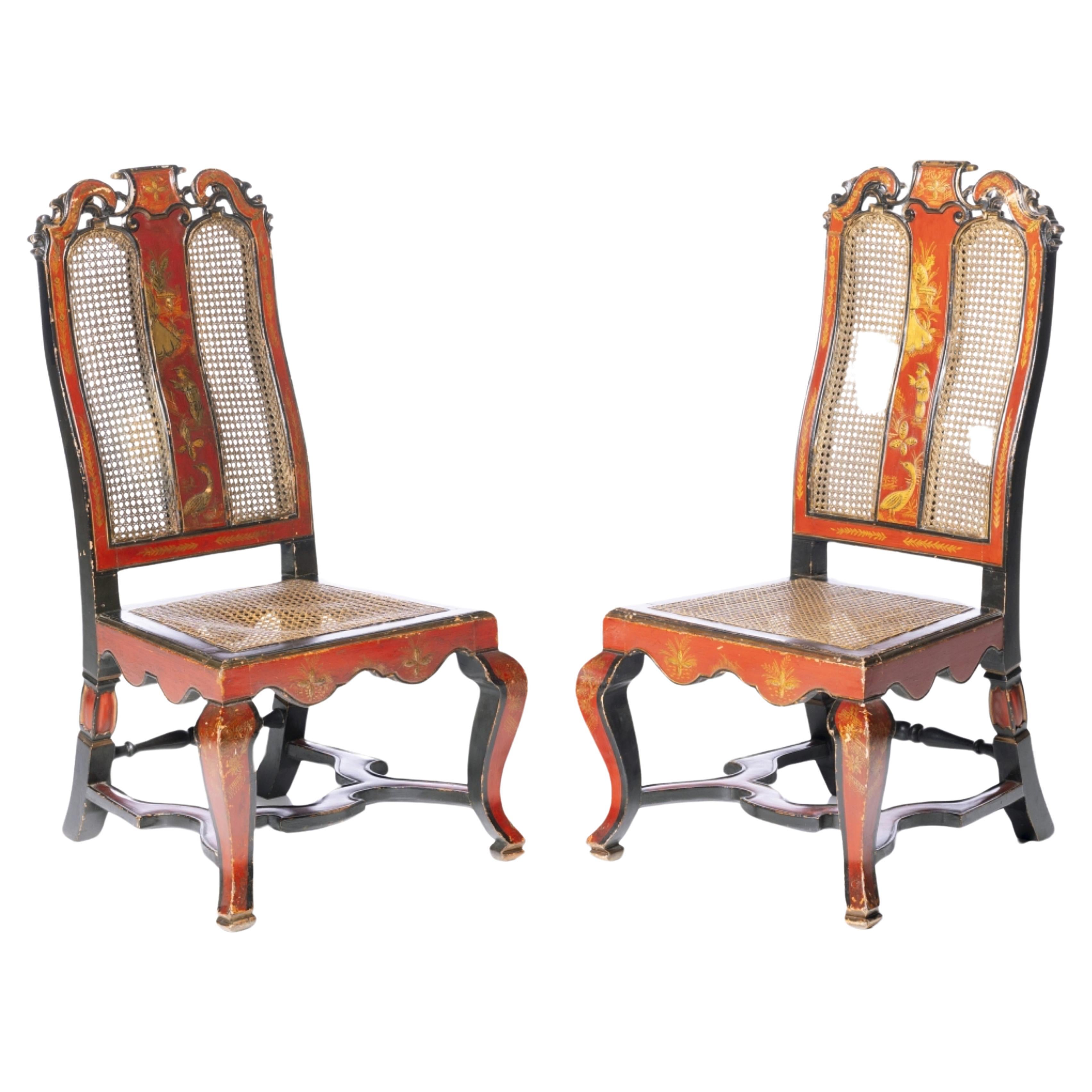 Importante paire de chaises JORGE II  Depuis le 18ème siècle en vente