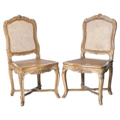 Importante paire de chaises Louis XV  Français, du 18ème siècle
