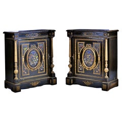 Important Pair of Napoleon III Cabinets French from the 19th Century