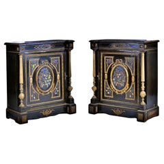 Important Pair of Napoleon III Cabinets French from the 19th Century