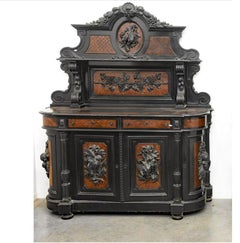 Important Pair of Napoleon III Dressers with Hunting Decor