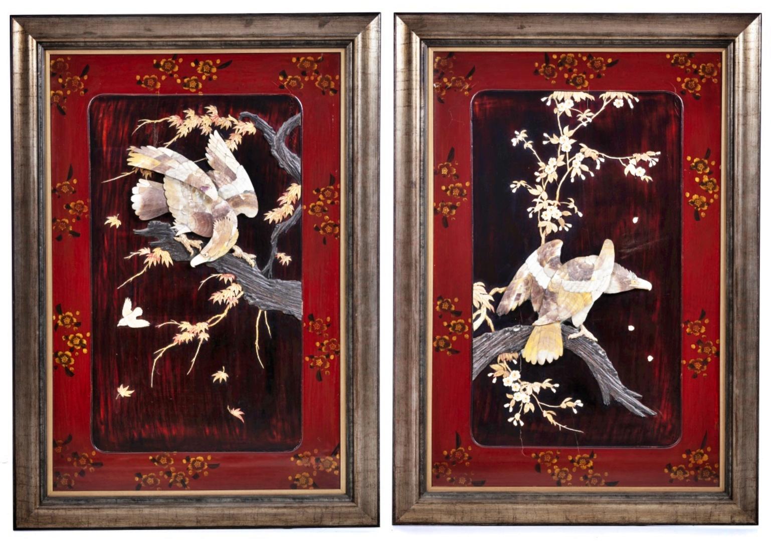 Paar Tafeln Japan, Meiji-Periode '1868-1912' (Handgefertigt) im Angebot