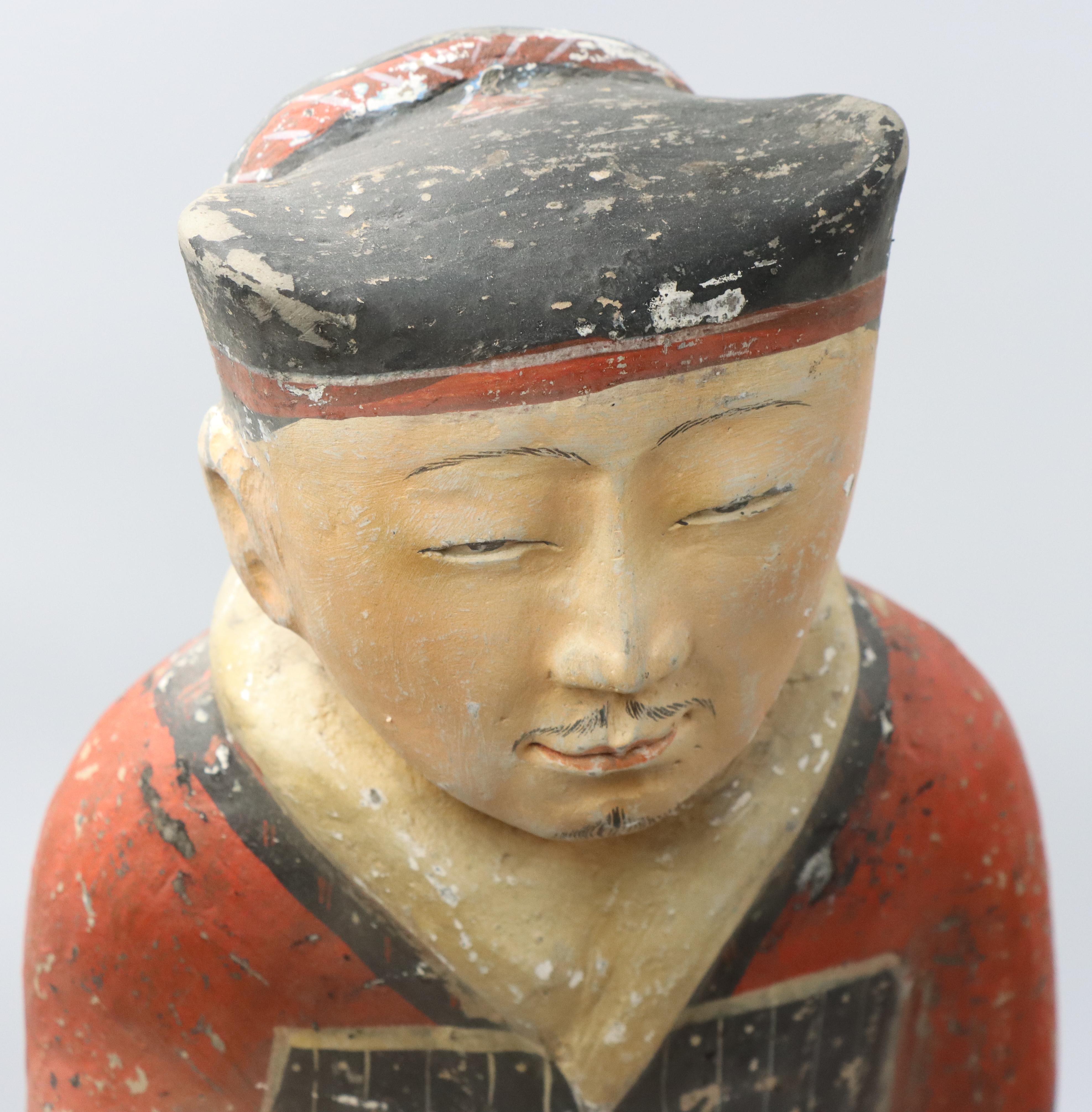 Important Pair of Polychrome Han Warriors For Sale 2