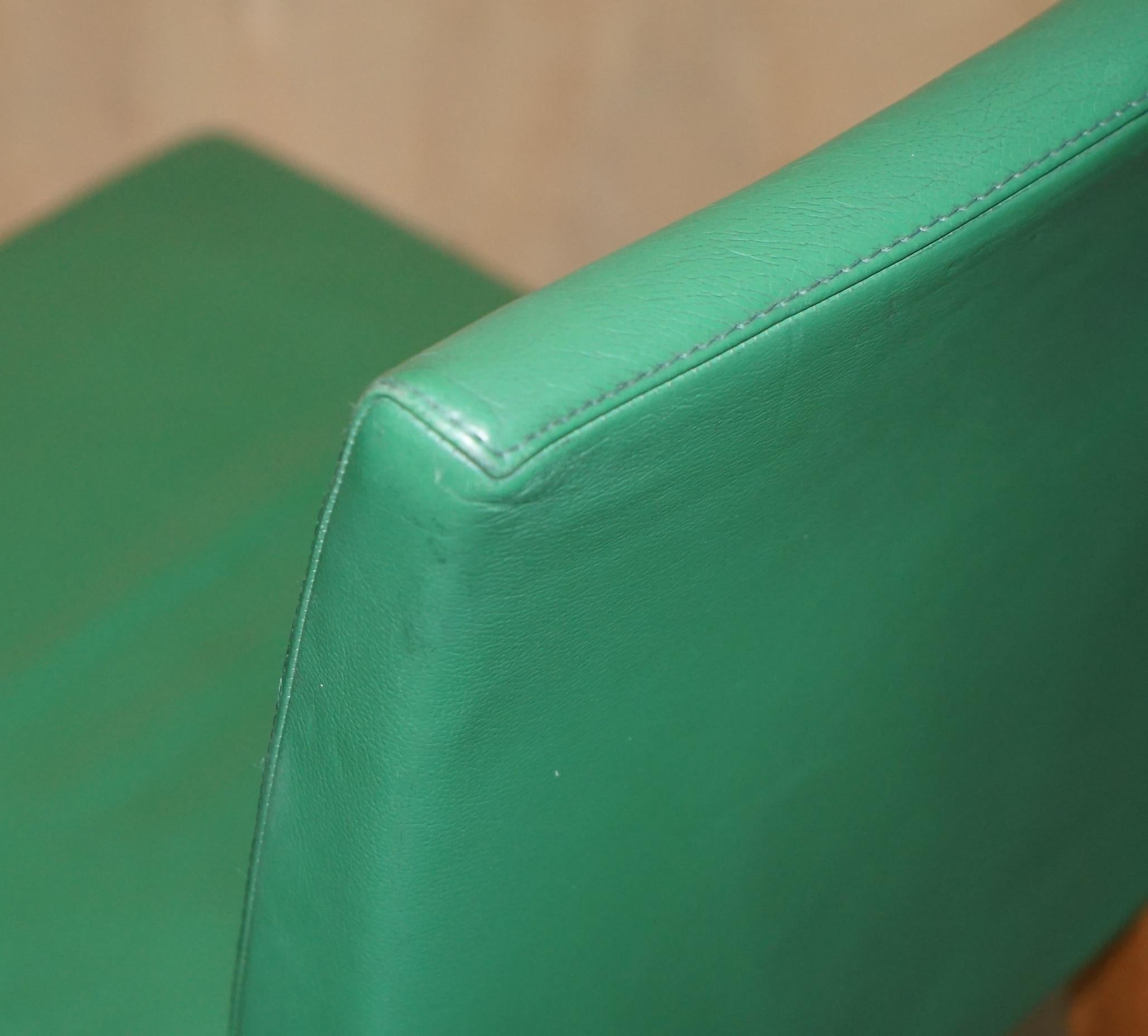 Wichtiges Paar SELTENE ORIGINAL ROLEX GRÜNE LEDER-BOUTIQUE DEALERS ARMCHAIRs 4