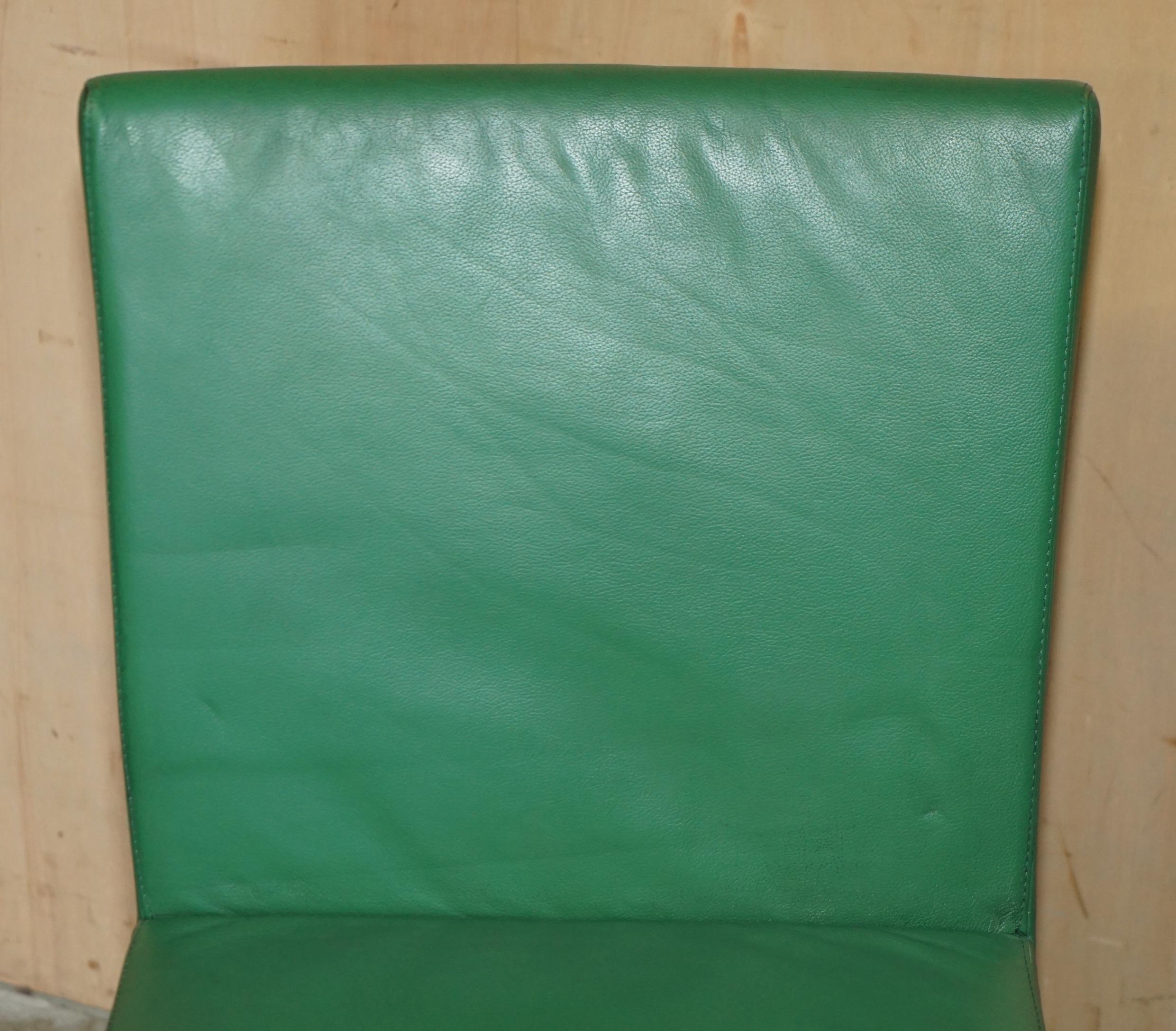 Wichtiges Paar SELTENE ORIGINAL ROLEX GRÜNE LEDER-BOUTIQUE DEALERS ARMCHAIRs 8