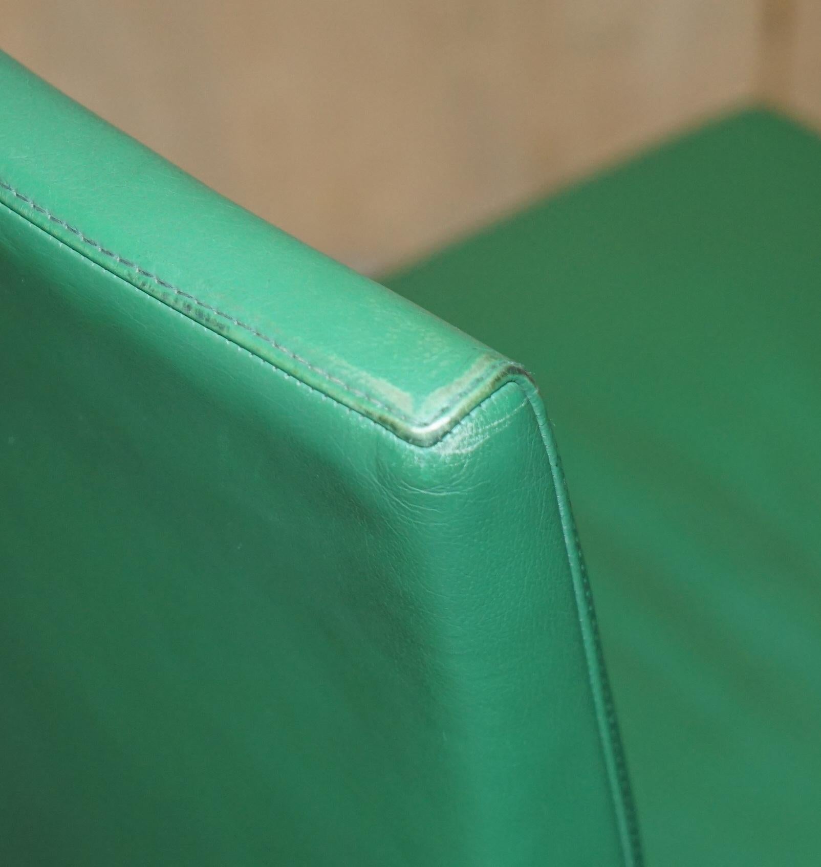 Wichtiges Paar SELTENE ORIGINAL ROLEX GRÜNE LEDER-BOUTIQUE DEALERS ARMCHAIRs 9