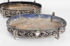 Important Pair of Silver Bronze Planters