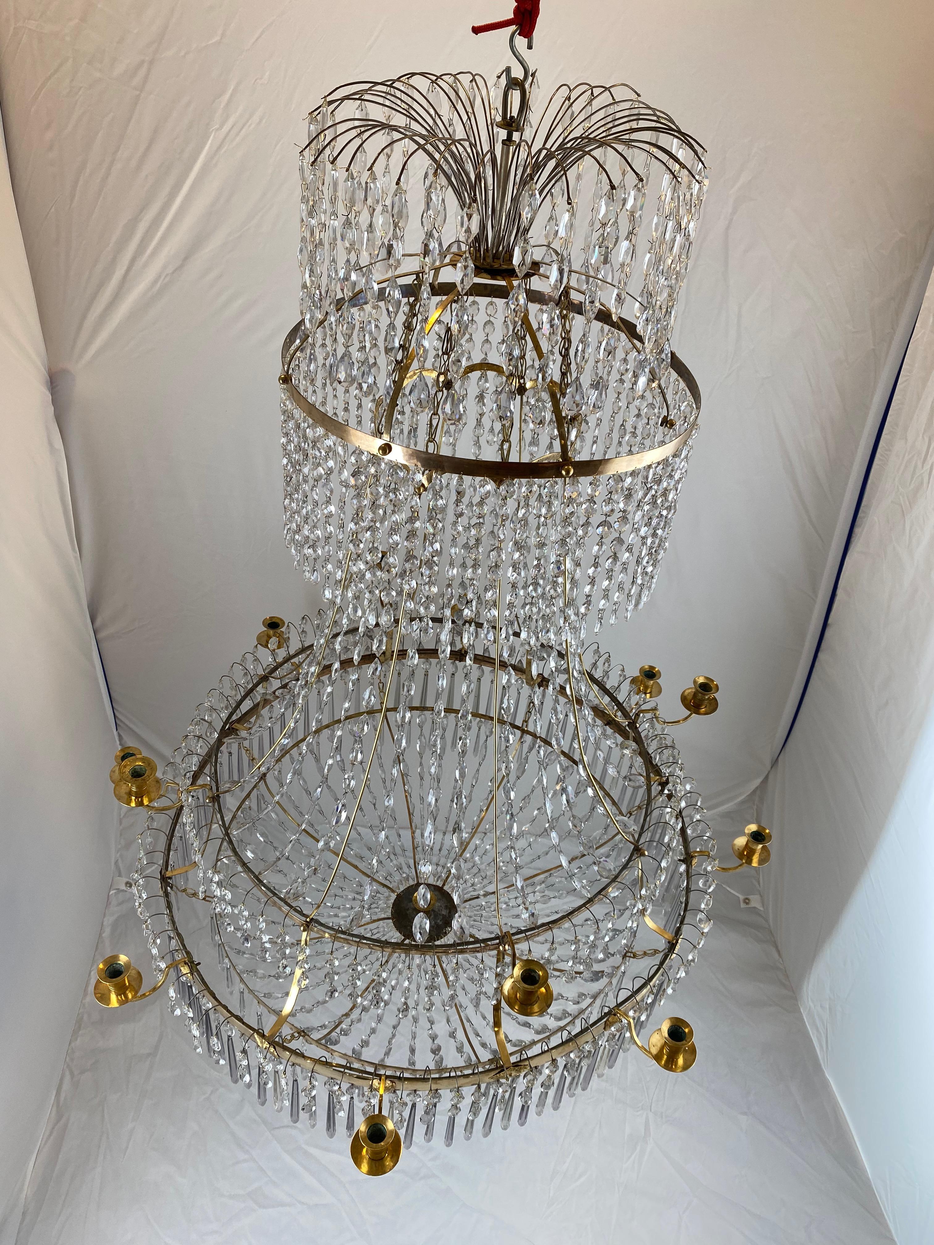 Important Pair of Swedish Gustavian Chandeliers, Made circa 1800 5