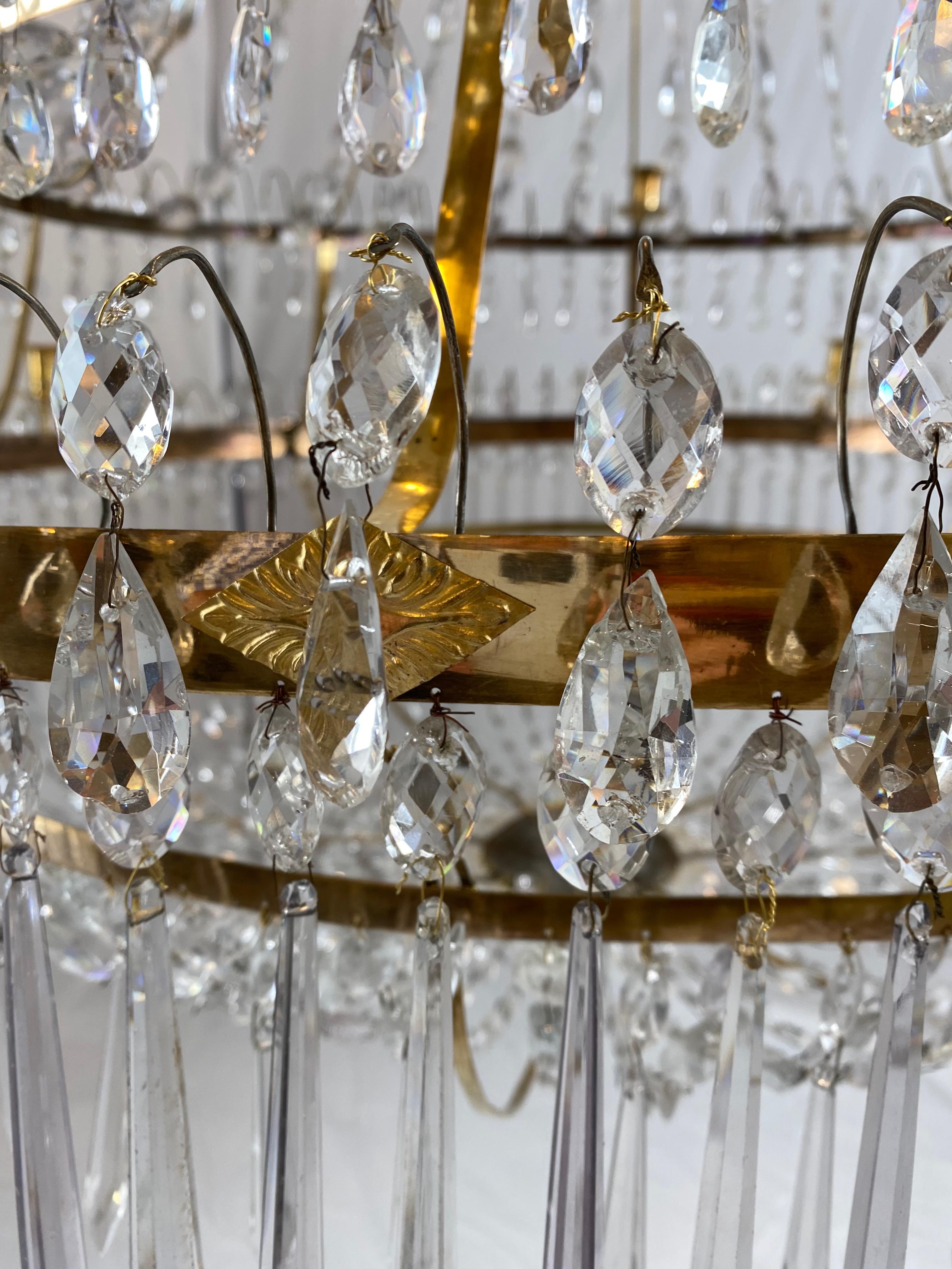 Late 18th Century Important Pair of Swedish Gustavian Chandeliers, Made circa 1800