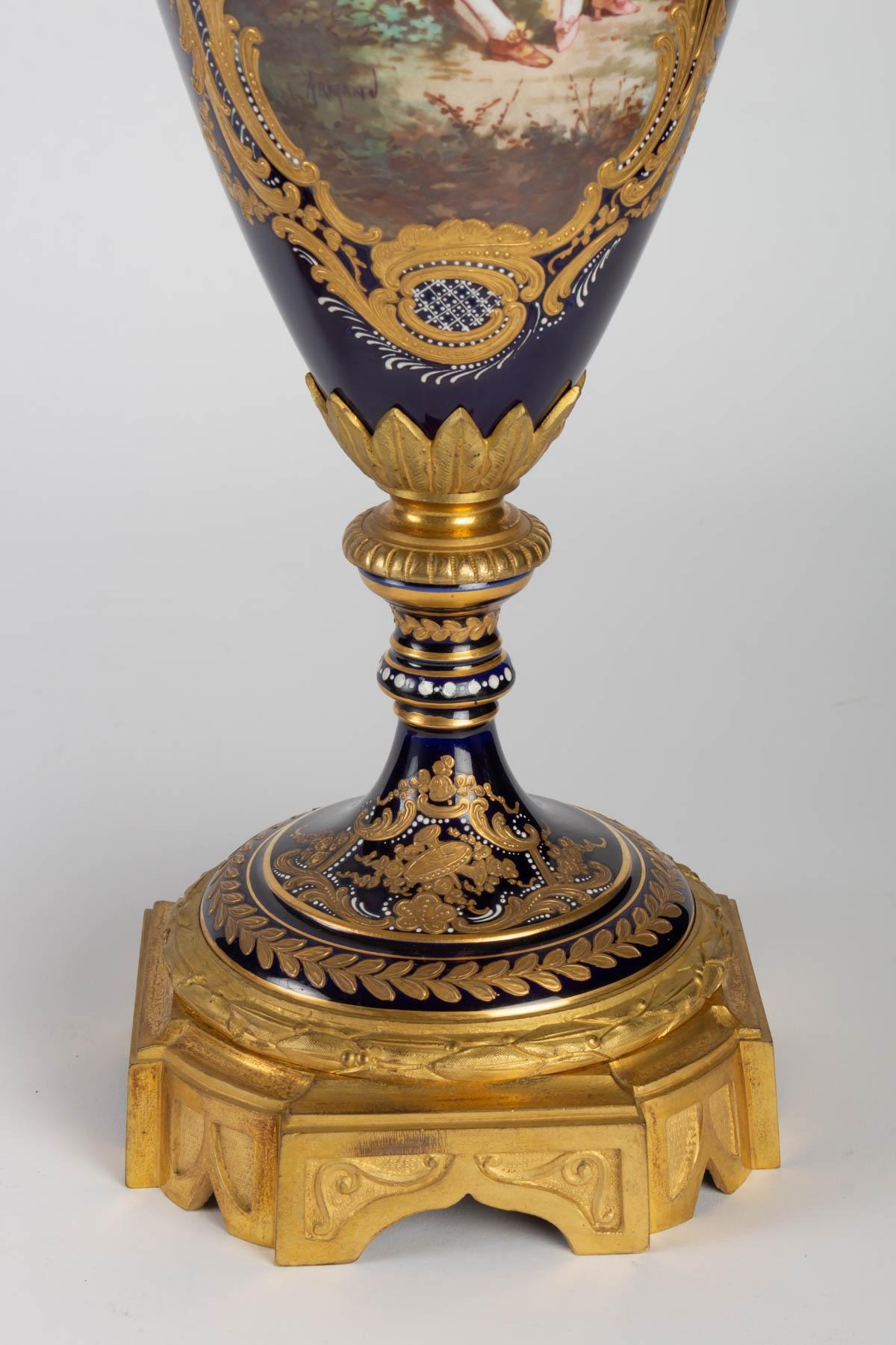 Napoleon III Important Pair of Vase in Sèvres