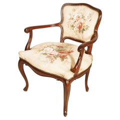 Important Pair of Venetian Walnut Armchairs from Noble Residence, Veneto, Italy