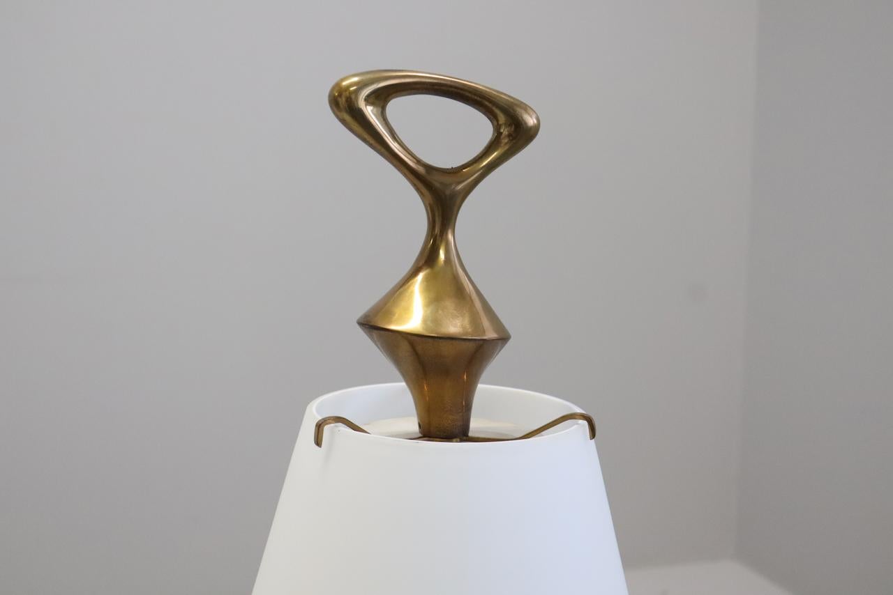 Ottone Importante coppia di rare lampade da tavolo Max Ingrand per Fontana Arte, Italia in vendita