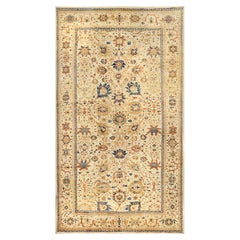 Important Palace Ivory & Light Blue Sultanabad Rug, 1880