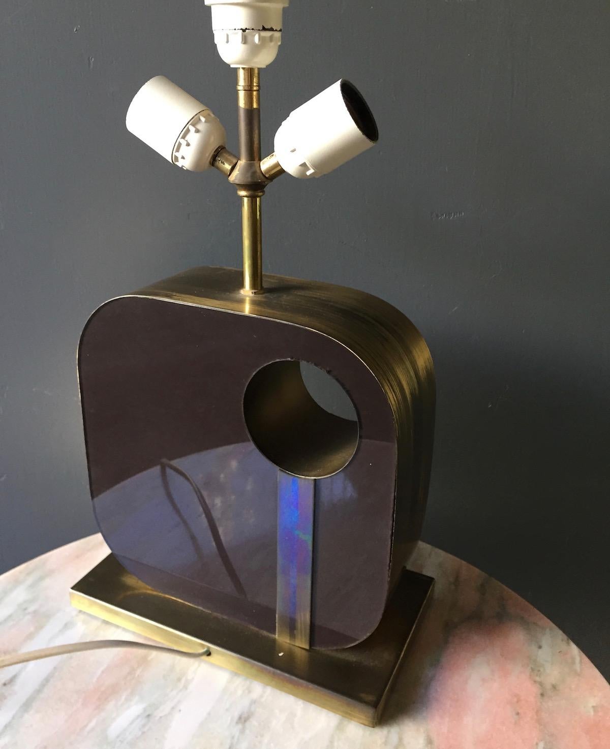 Brass Important Philippe Jean Desk Lamp or Signed For Sale