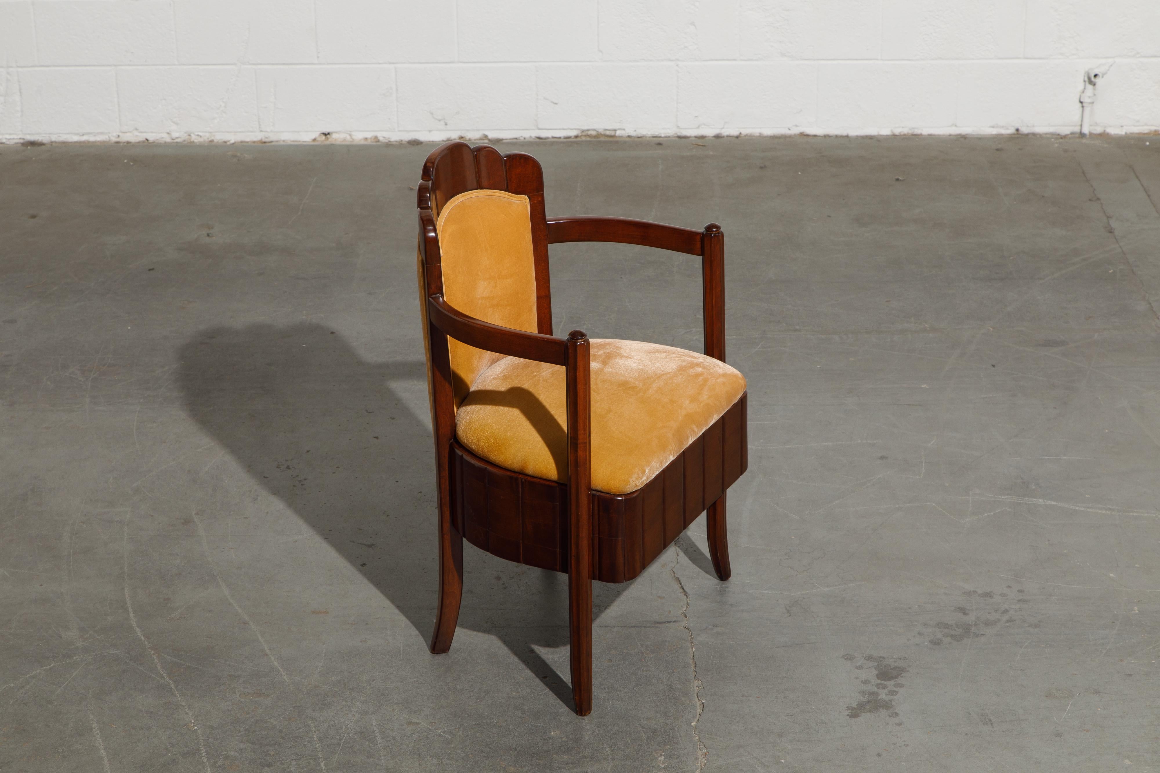 Important Pierre Patout Mahogany Dining Chairs from S.S. Île de France, c. 1927 For Sale 4