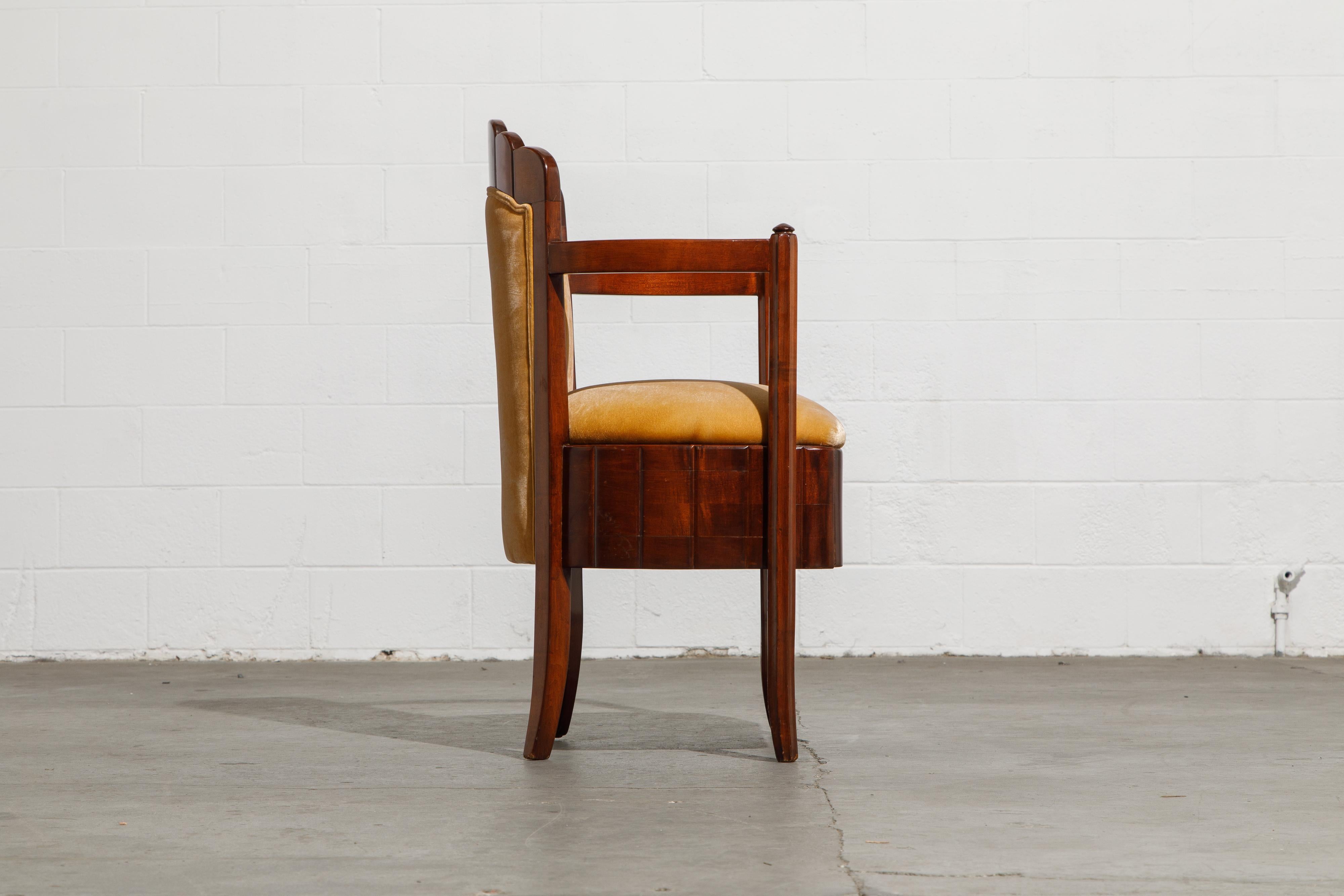 Important Pierre Patout Mahogany Dining Chairs from S.S. Île de France, c. 1927 For Sale 6