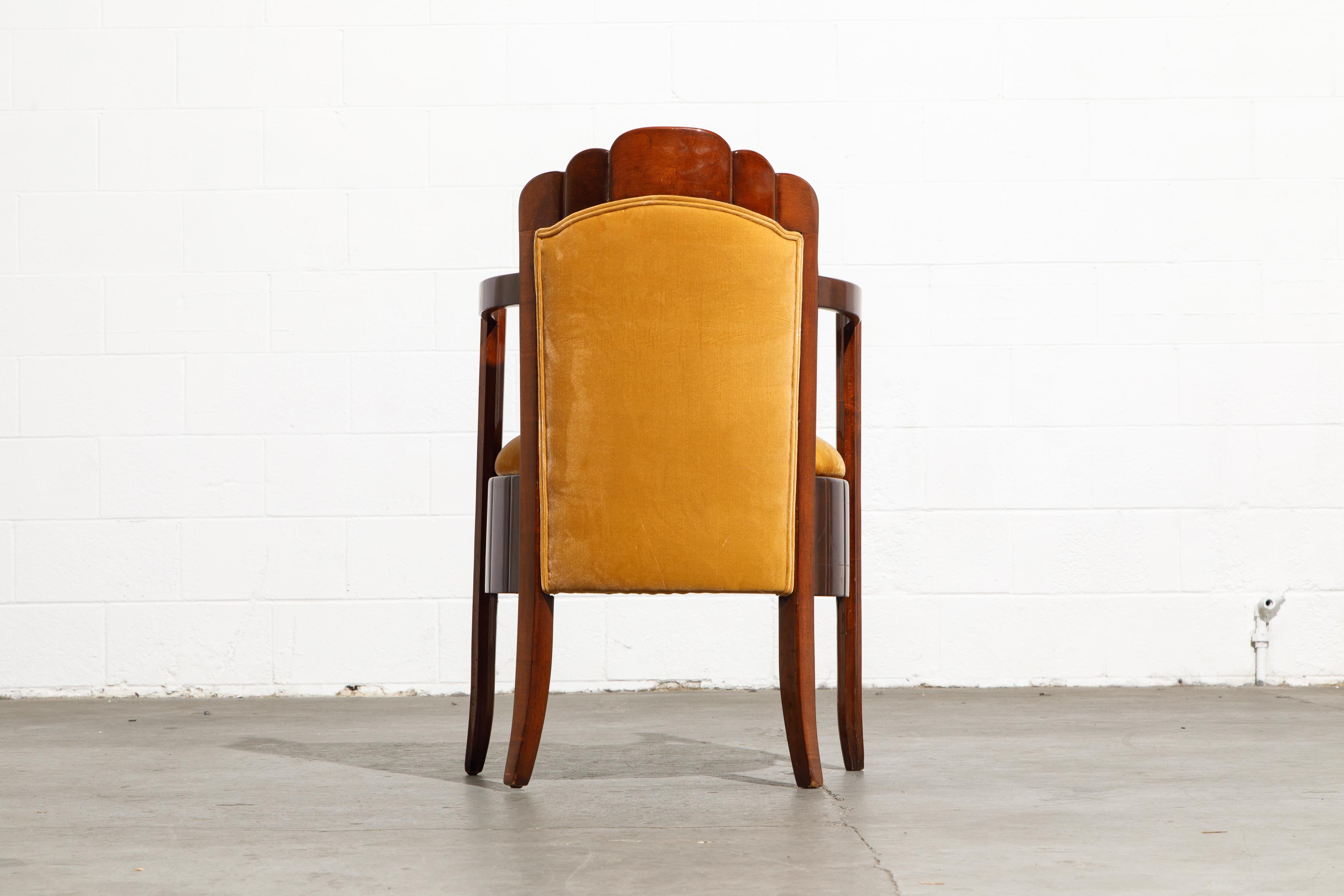 Important Pierre Patout Mahogany Dining Chairs from S.S. Île de France, c. 1927 For Sale 8