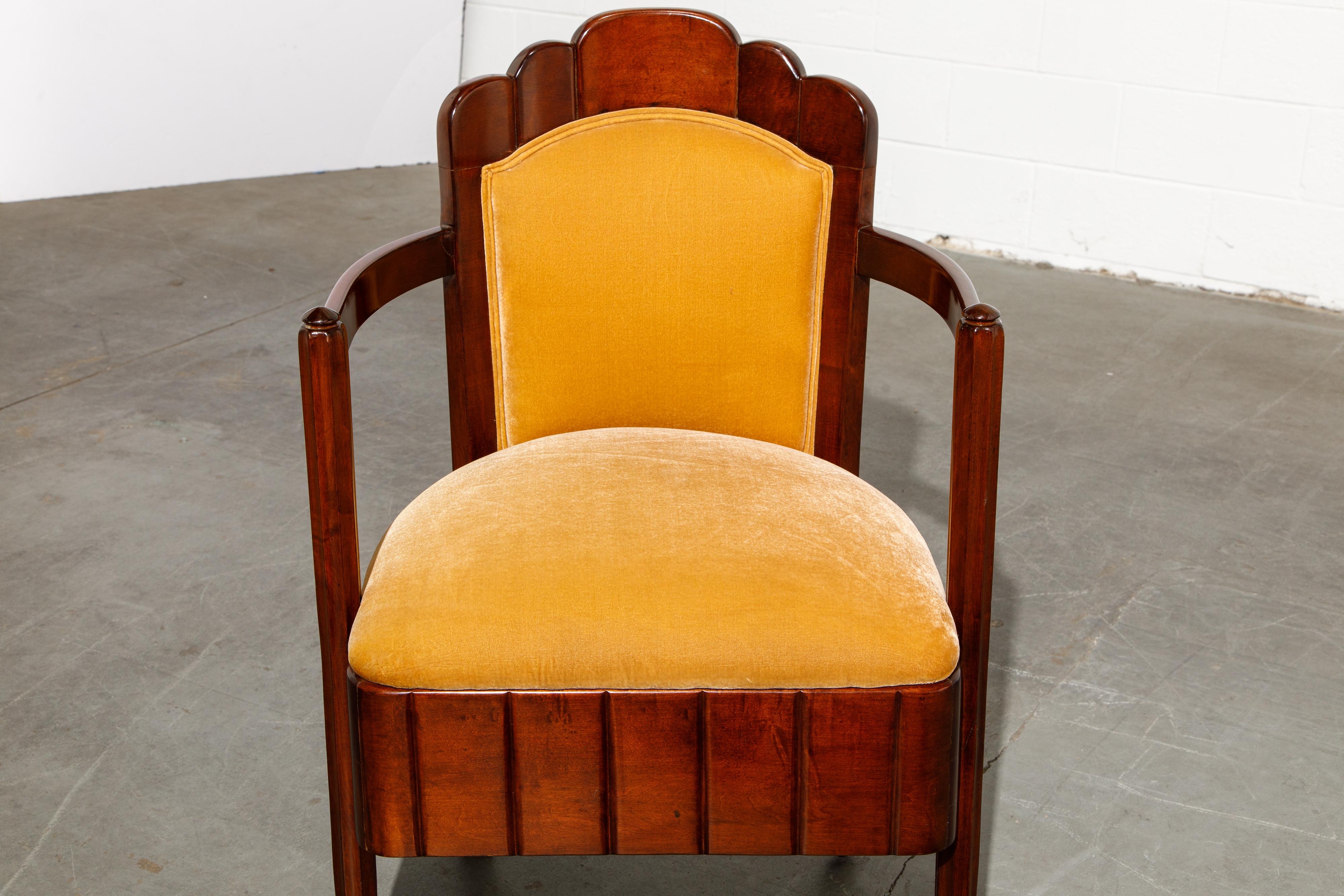 Important Pierre Patout Mahogany Dining Chairs from S.S. Île de France, c. 1927 For Sale 10