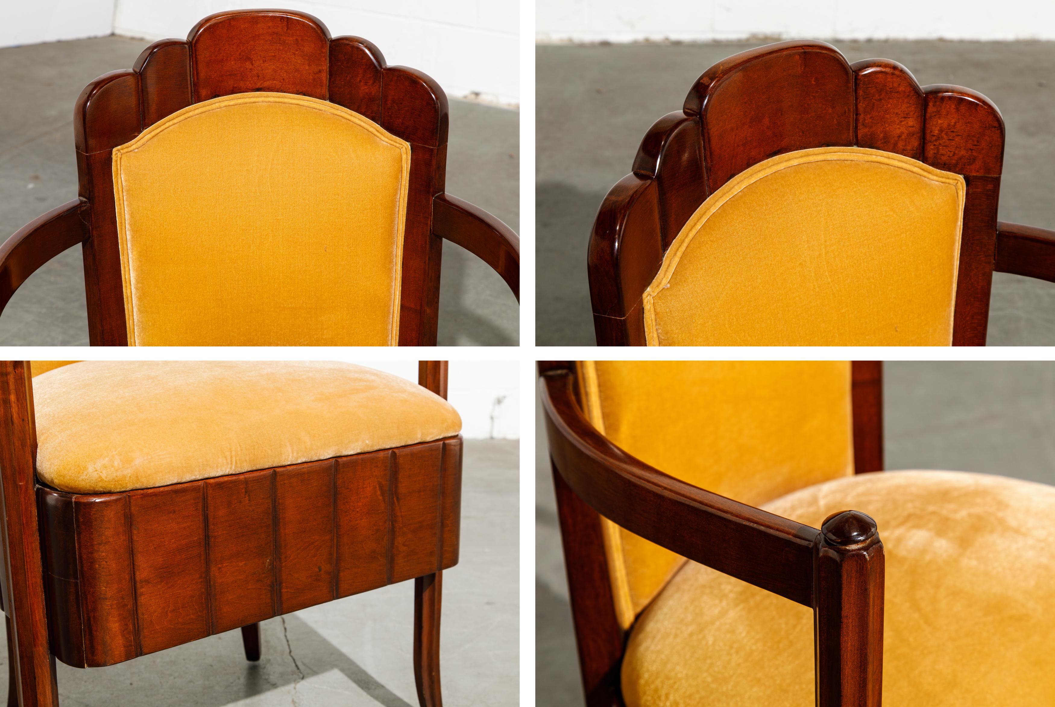 Important Pierre Patout Mahogany Dining Chairs from S.S. Île de France, c. 1927 For Sale 11