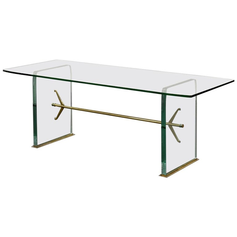 Pietro Chiesa for Fontana Arte Glass Dining Table, 1936, offered by Compendio Gallery