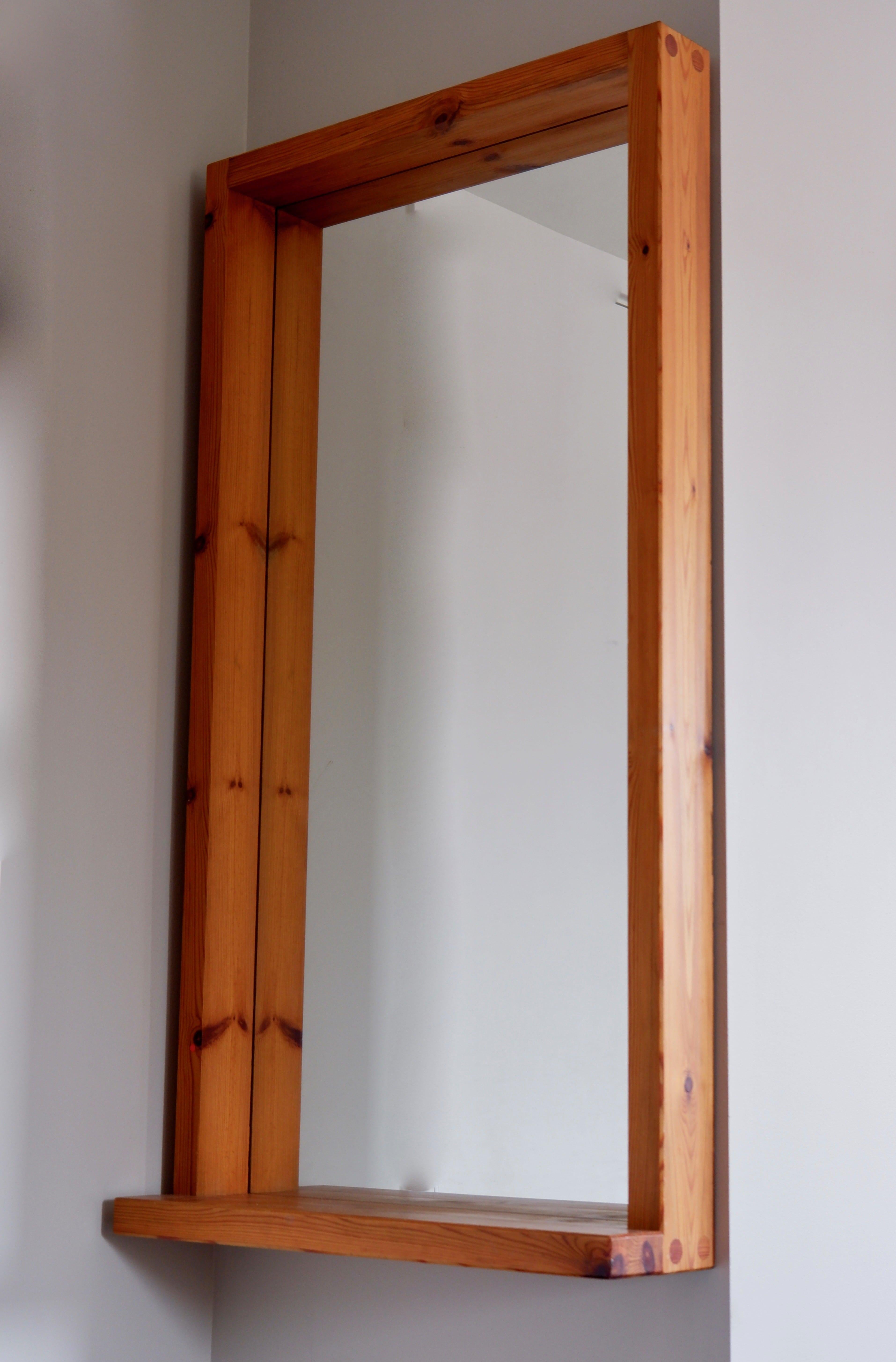 Swedish Important Pine Miror Attributed to Roland Wilhelmsson circa 1960, Sweden For Sale