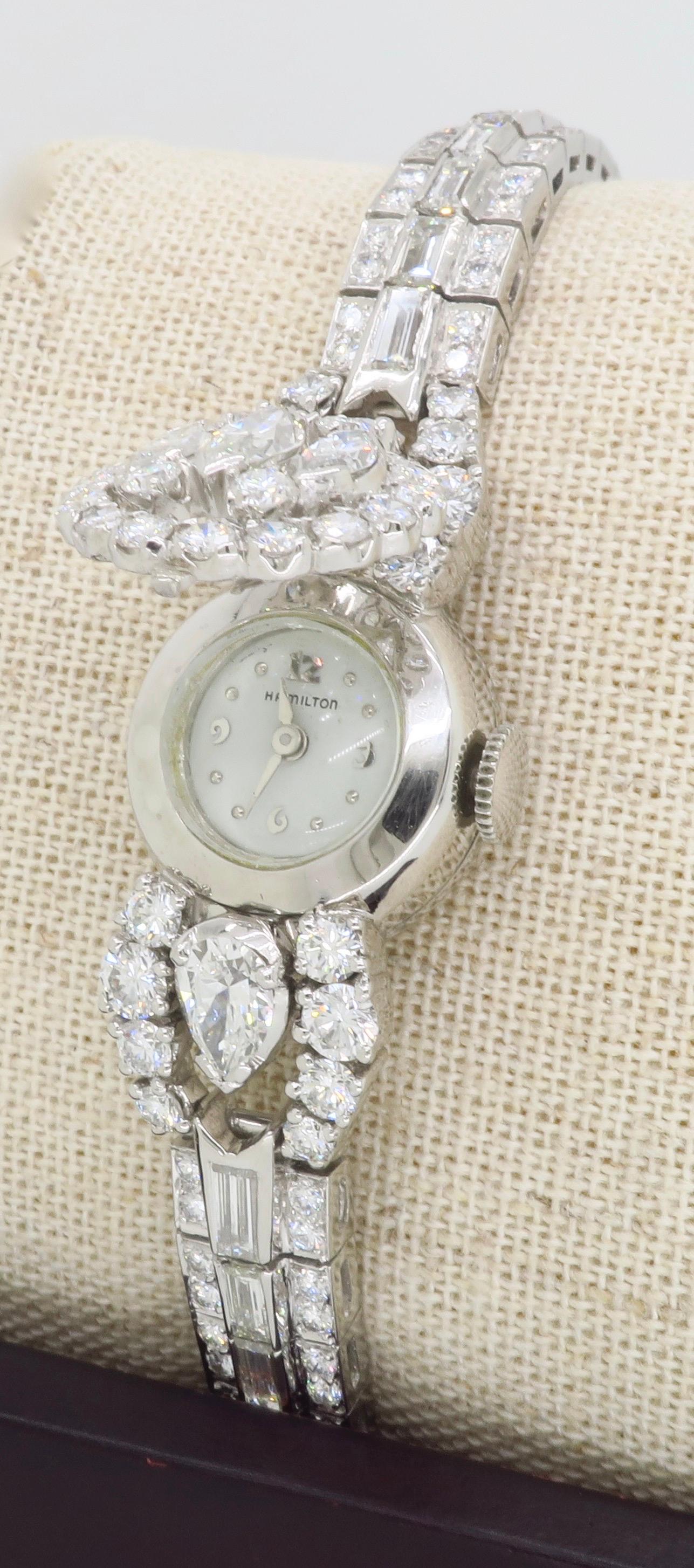 Important Platinum 14.80CTW Diamond Cocktail Watch 10