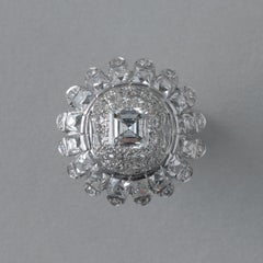 Important Platinum and Diamond Cocktail Ring