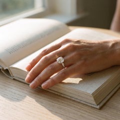 Important Platinum Cushion Cut Diamond Engagement Ring