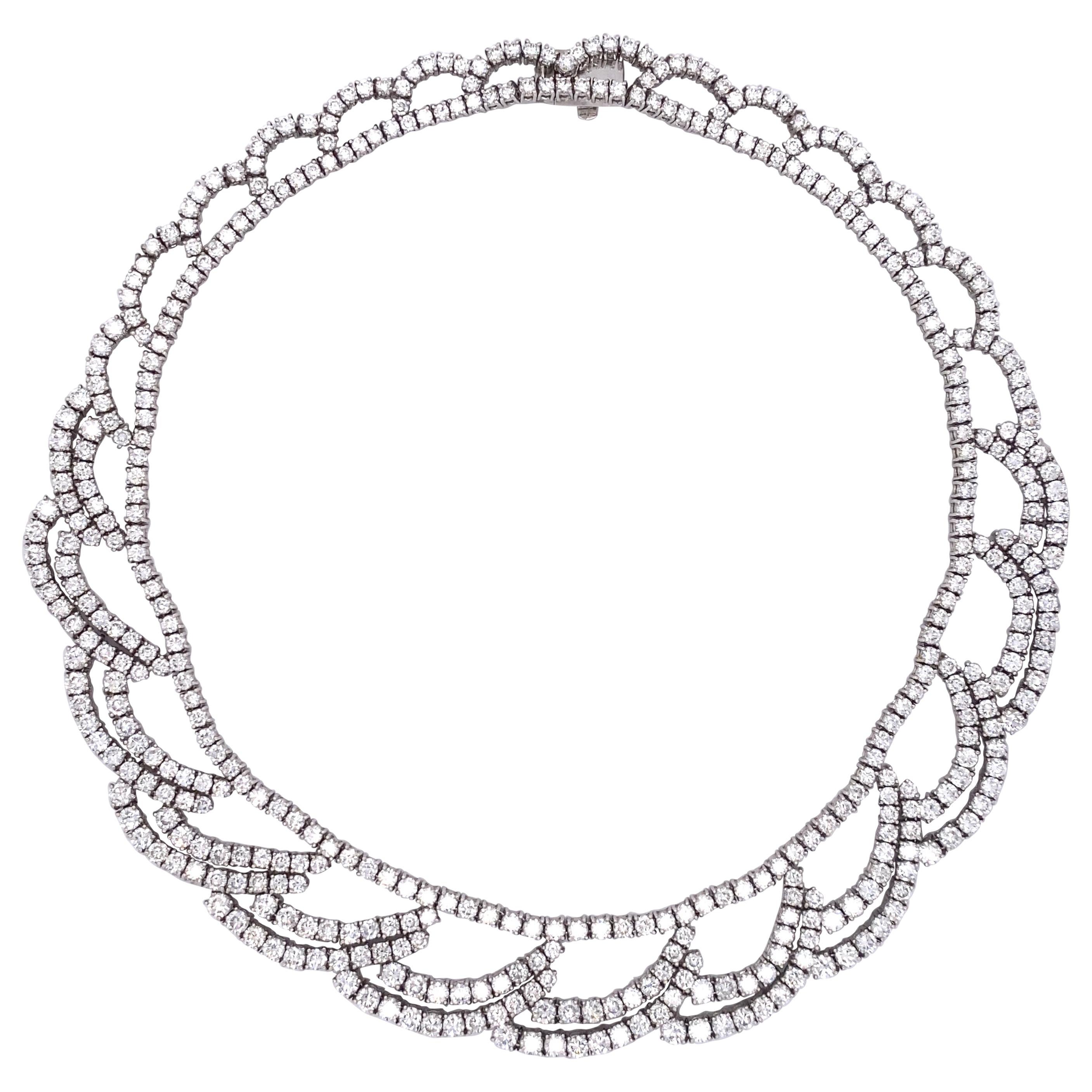Important Platinum Diamond Necklace