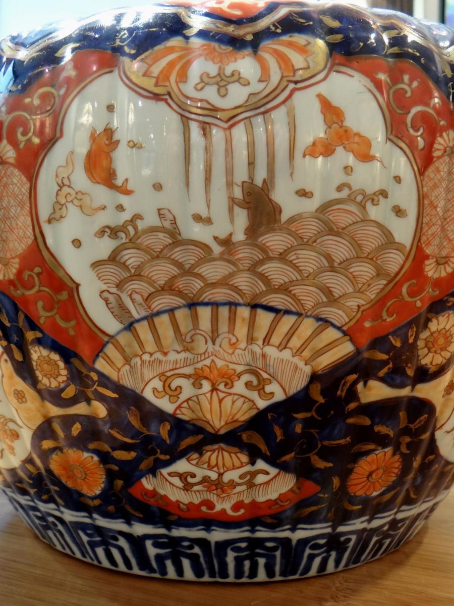 Japonisme  Important Porcelain Pot of Japan Imari Decoration Late 19th Century For Sale