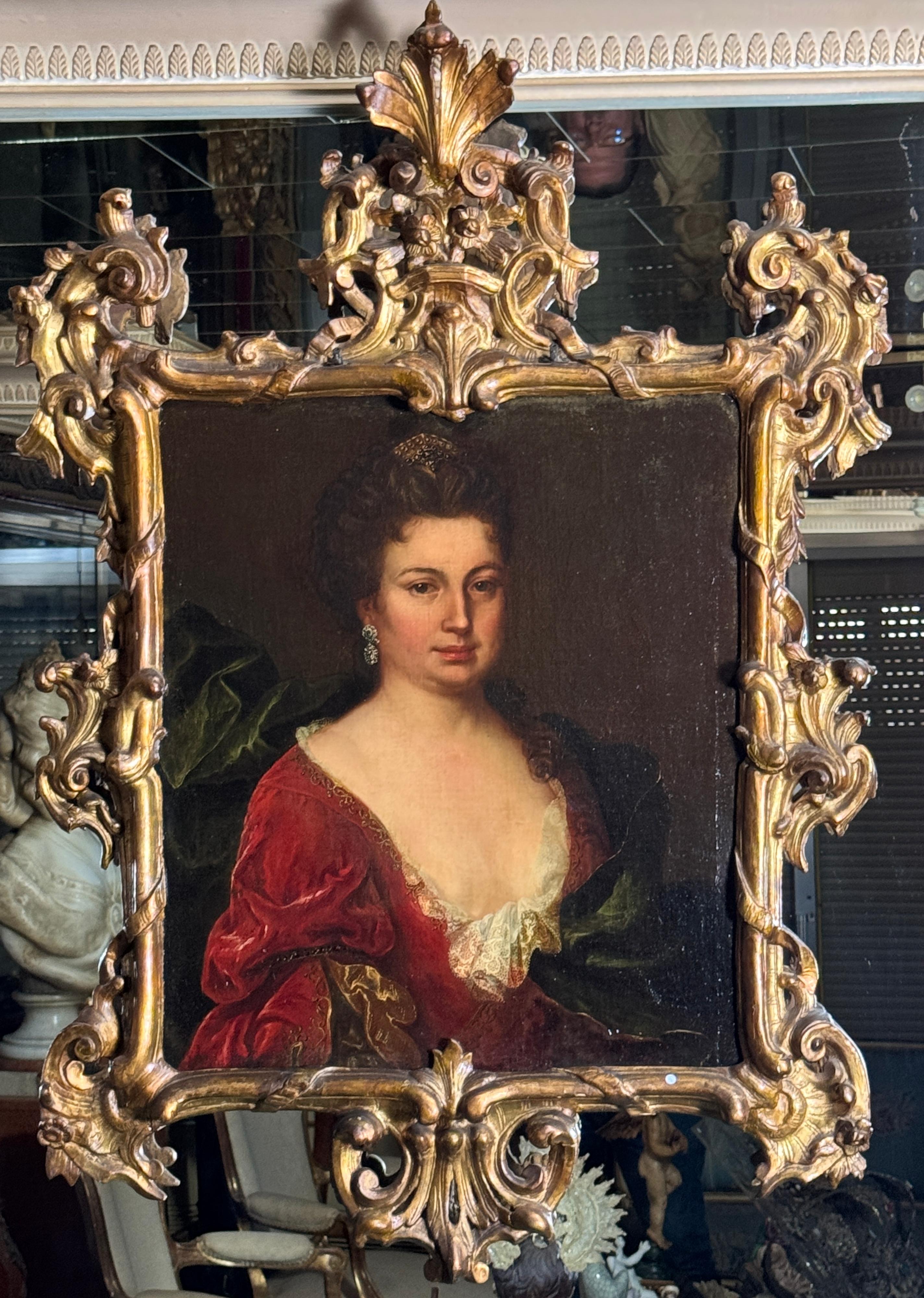 Important portrait de la princesse de Ruspoli, XVIIIe siècle, École italienne Bon état - En vente à Madrid, ES
