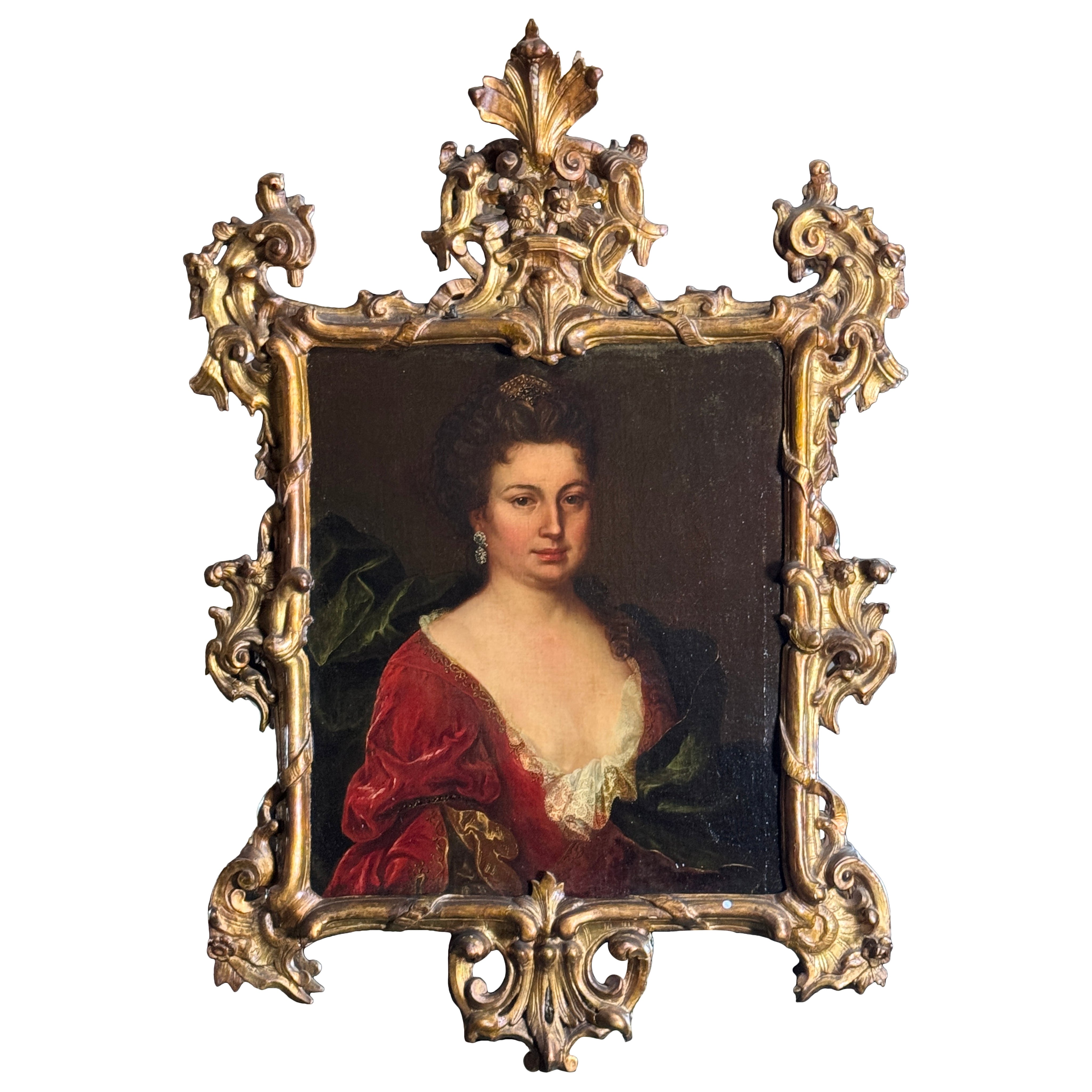 Important portrait de la princesse de Ruspoli, XVIIIe siècle, École italienne en vente