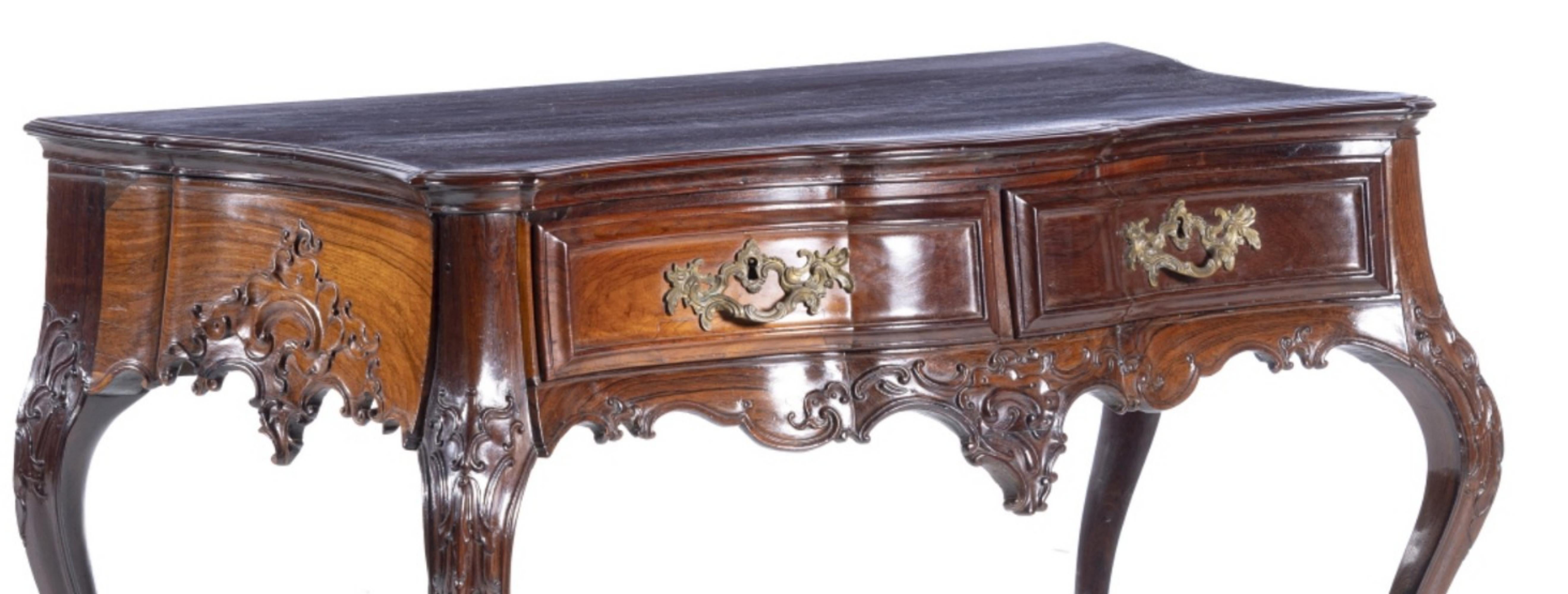 Renaissance Important Portuguese Backing Table D. José 18th Century Rosewood For Sale