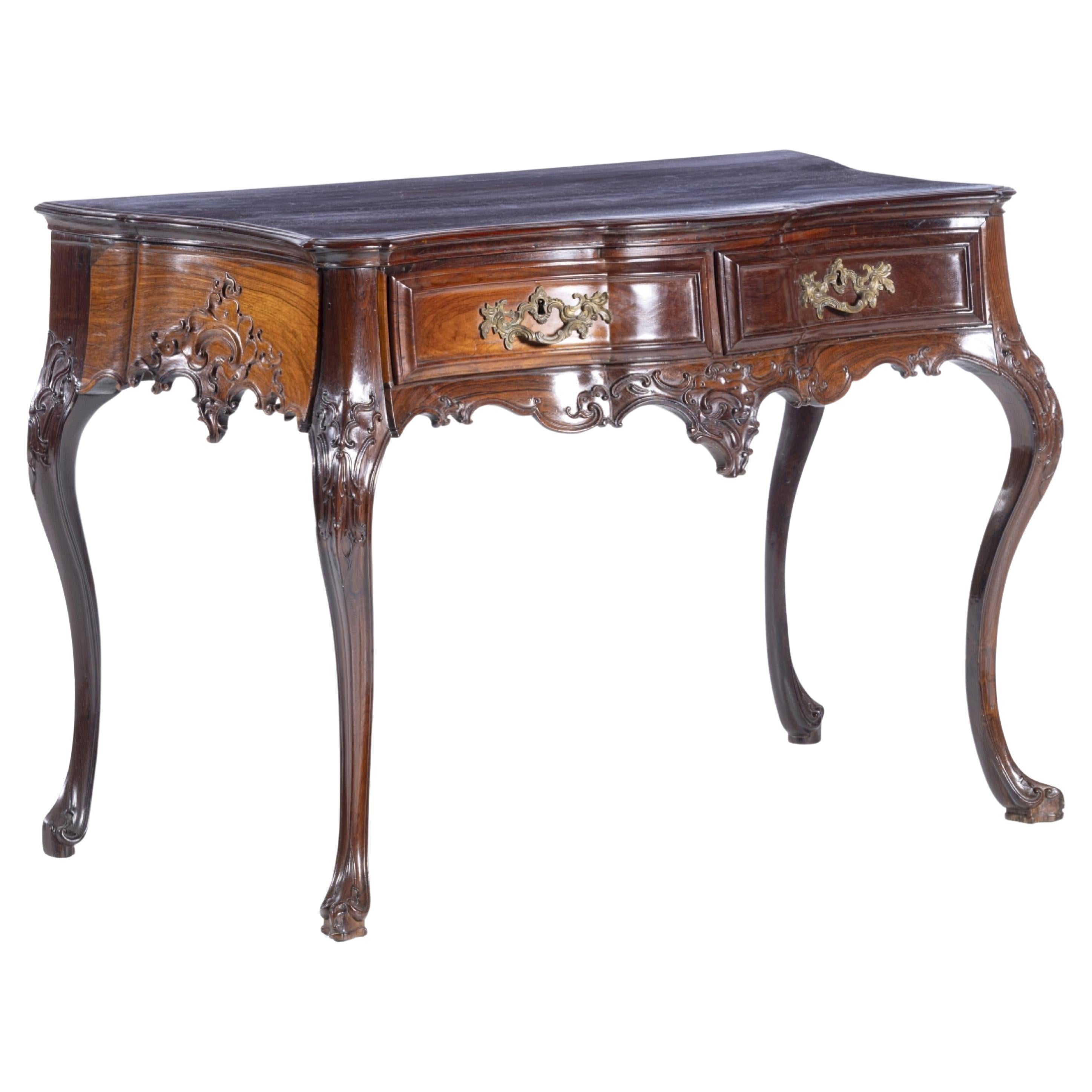 Important Portuguese Backing Table D. José 18th Century Rosewood For Sale