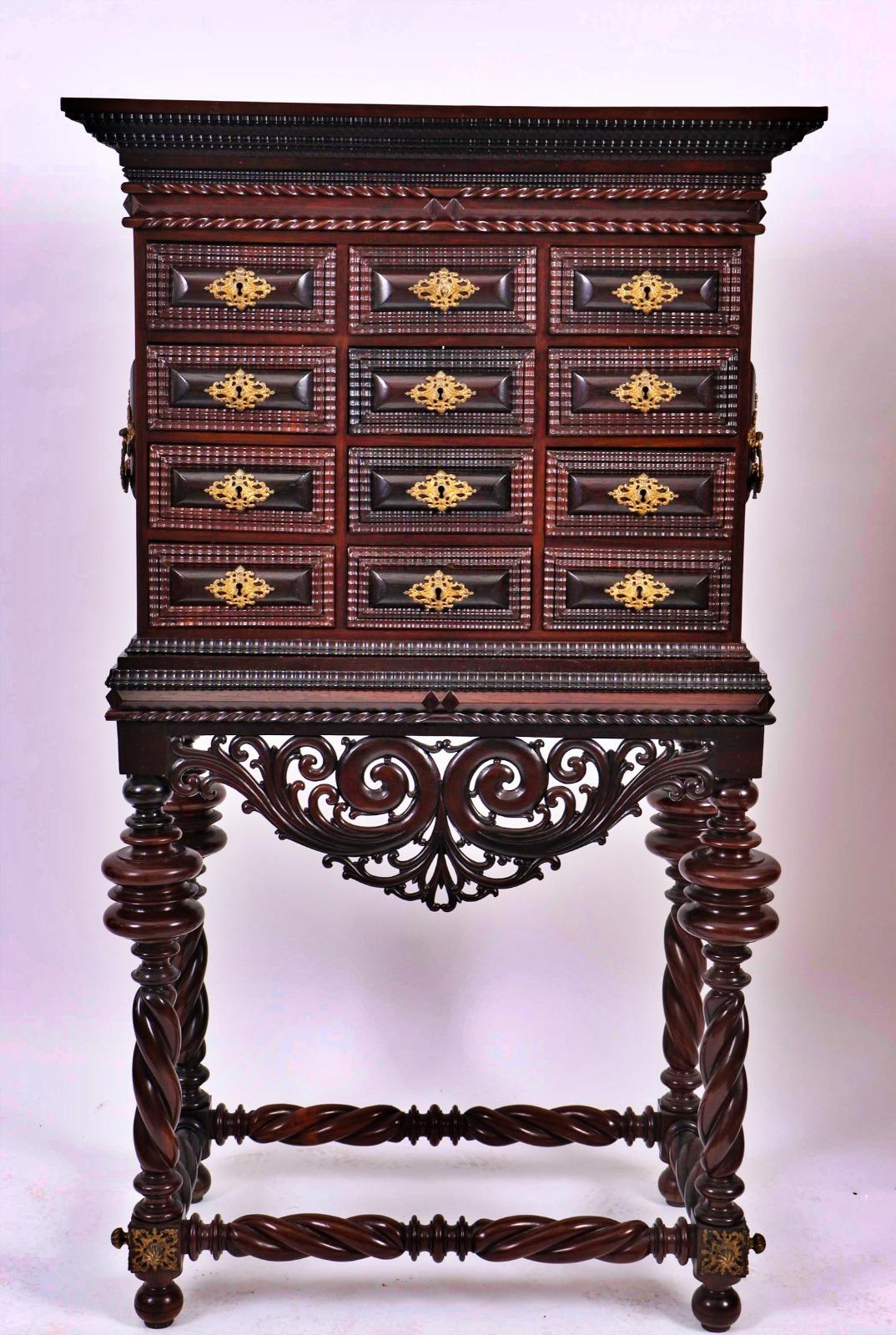 Hand-Crafted Important Portuguese Counter with Trimmer 19th Century